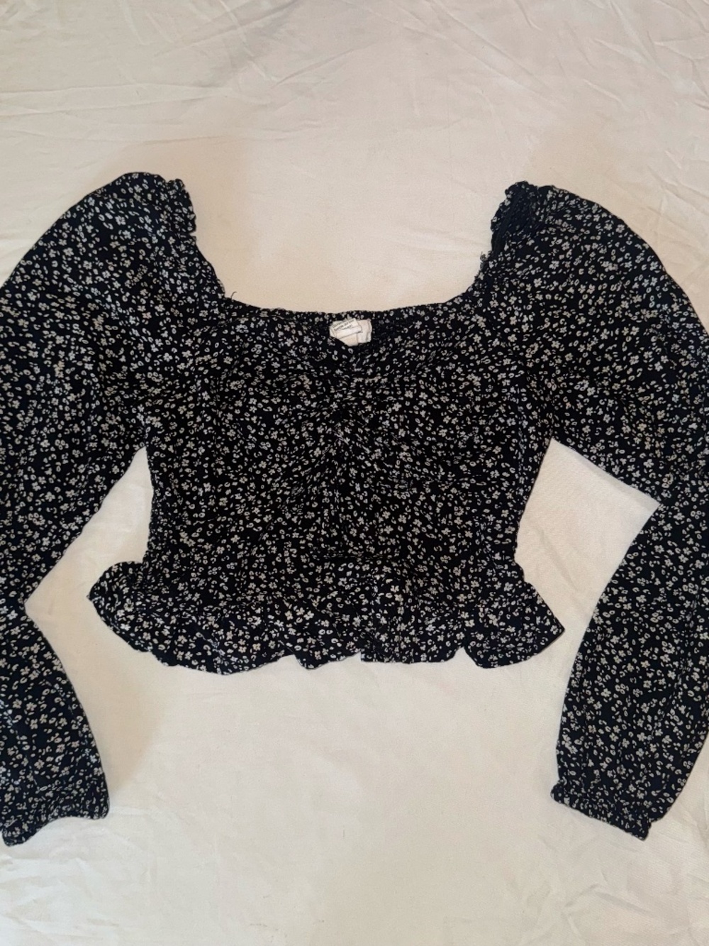 shirred peplum top